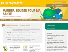 Tablet Screenshot of mangerbouger.passerelles.info